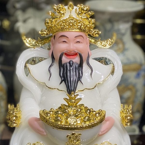 Tượng Thần Tiền/ Thần Phát Phú Quý Rồng Trắng