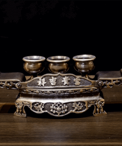 Kỷ Ngai Nước Thờ 3 Chén Đồng Hun
