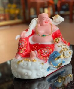 Tượng Di Lặc Phú Qúy Bột Đá Đỏ