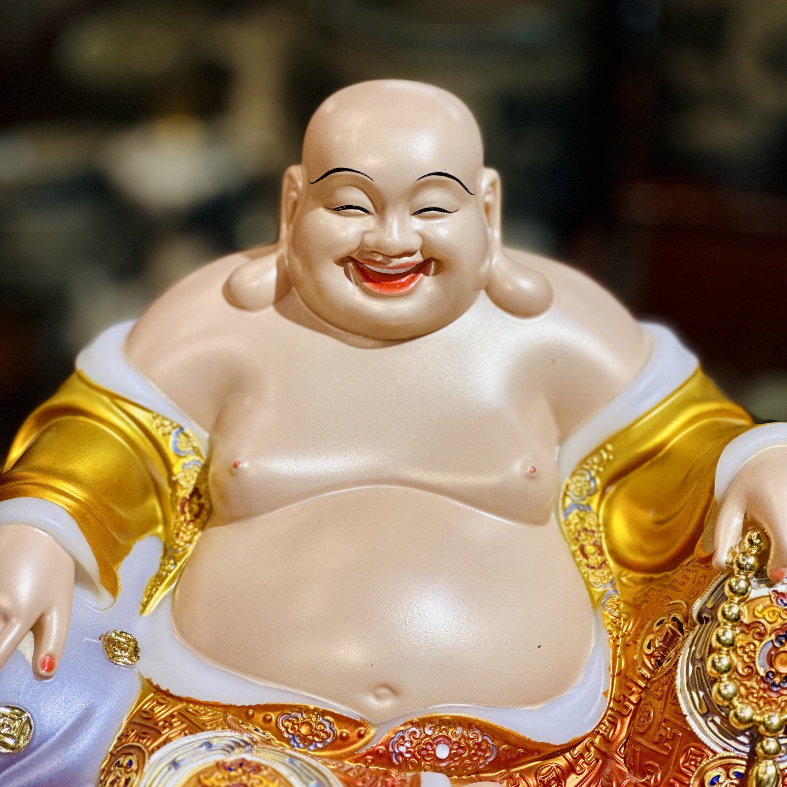 Tượng Di Lặc Hiệu Ứng Đồng Đỏ