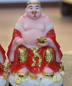 Tượng Thần Tài Thổ Địa Mây Bột Đá Đỏ