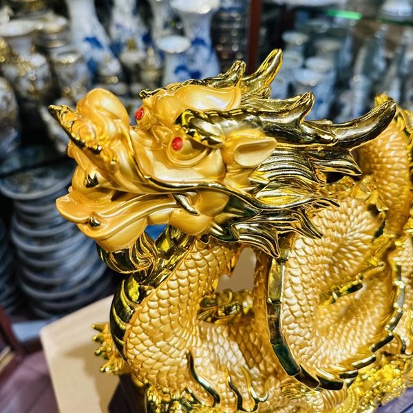 Tượng Rồng Phong Thủy Kéo Xô Tiền
