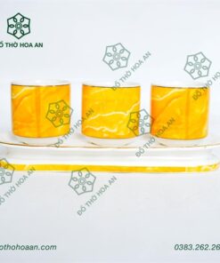 Khay Nước Vân Đá Vàng