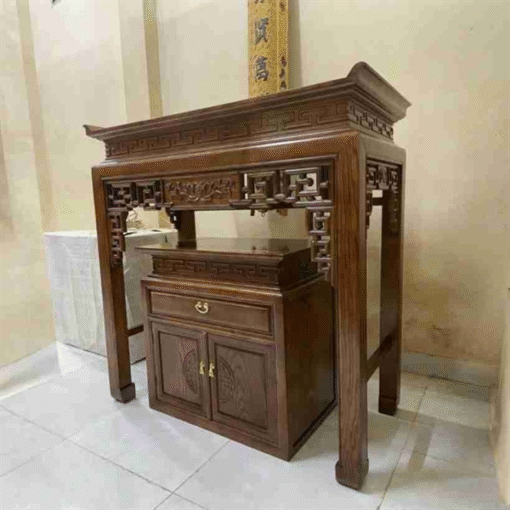 Án Gian/Bàn Thờ Chung Cư Gỗ Sồi AGBT08