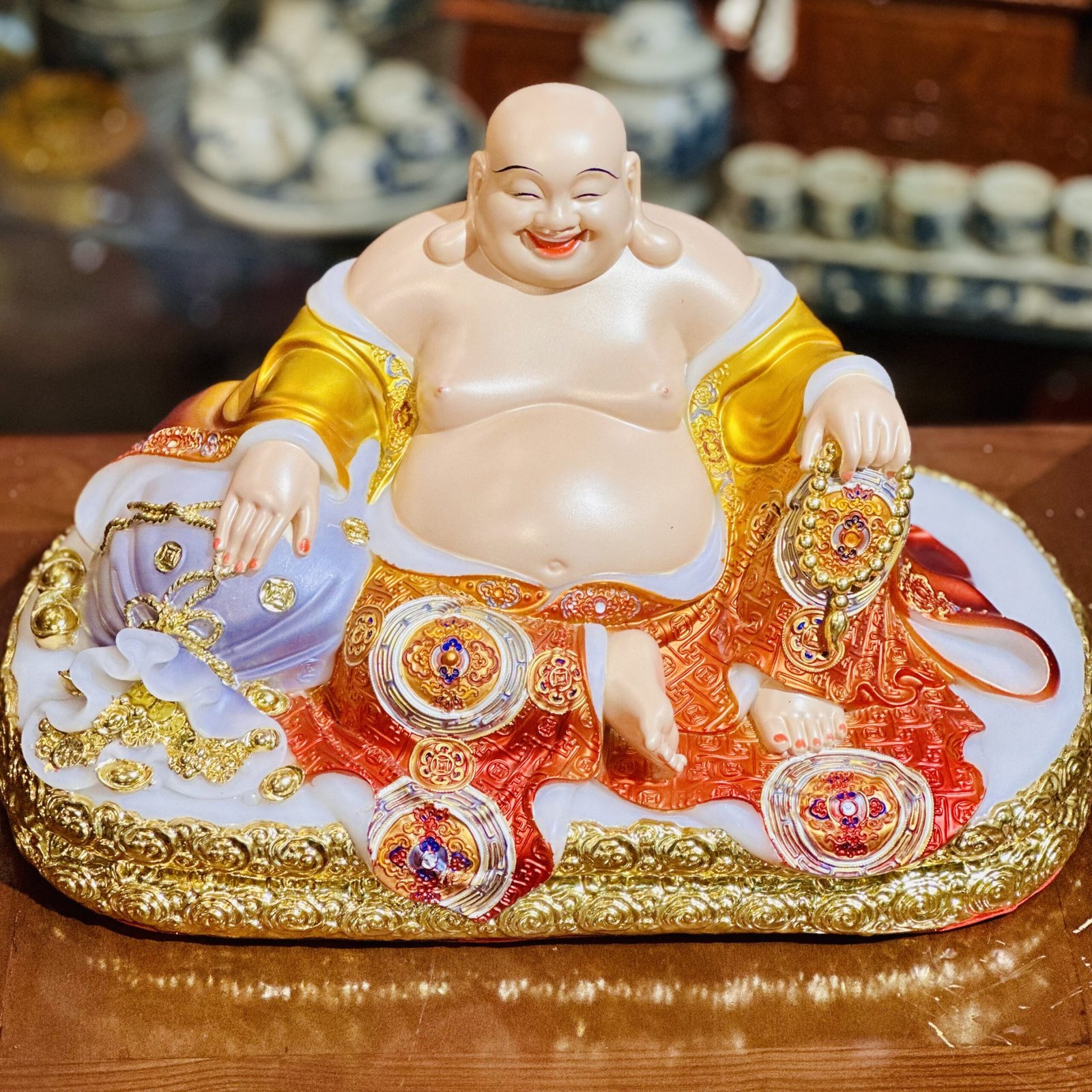Tượng Di Lặc Hiệu Ứng Đồng Đỏ