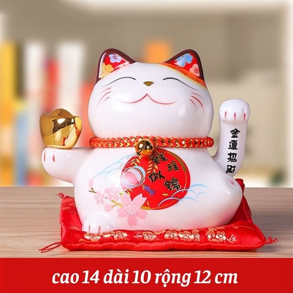 Mèo Thần Tài Maneki Neko Mini 14cm