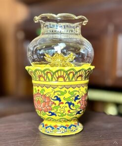 Đèn Dầu Gấm Vàng