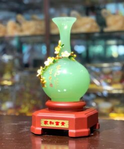Bình Hút Tài Lộc Như ý Đá Onyx Xanh BTL02