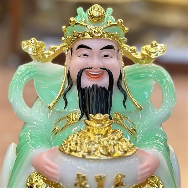 Tượng Thần Tiền/ Thần Phát Phú Quý Xanh Ngọc