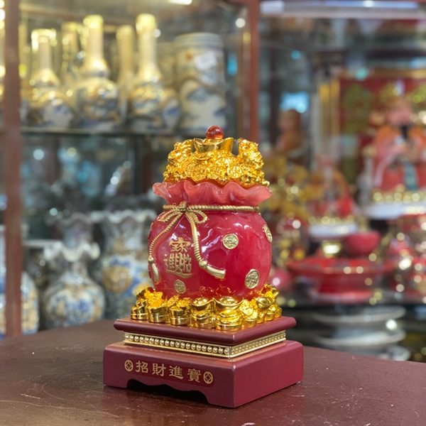 Túi Tiền Vàng Màu Đỏ Chiêu Tài