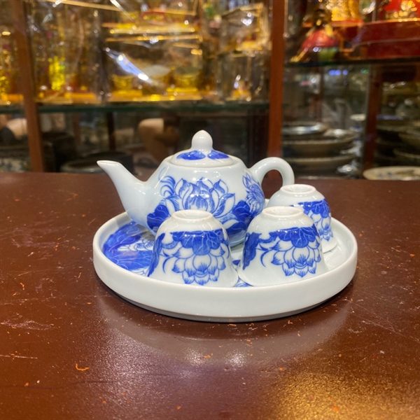 Bộ Ấm Chén Trà Thờ Men Ngọc - Ảnh 3