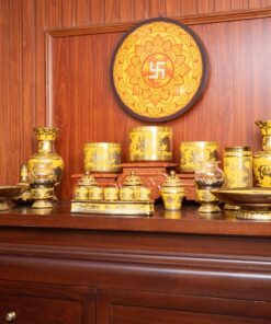 Bộ Đồ Thờ Gia Tiên Sứ Vàng Kim Sa