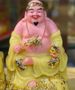 Tượng Thần Tài Thổ Địa Bột Đá Vuông Vàng