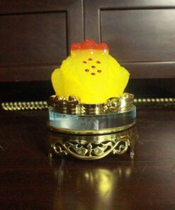 Cóc/ Thiềm Thừ Phong Thuỷ Xoay Đế Kính Vàng Mật Ong