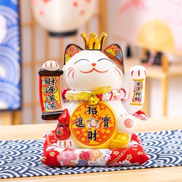 Mèo Thần Tài Đế Vương Chiêu Tài Tiến Bảo 21cm