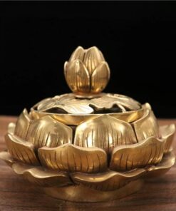 Đốt Trầm Sen Vàng Đồng