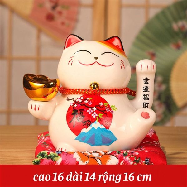 Mèo Thần Tài Chiêu Phúc Nguyên Bảo 16cm