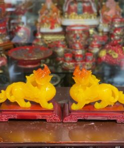 Cặp Tỳ Hưu Phong Thủy Bột Đá Vàng