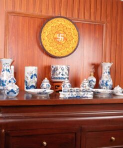 Bộ Thờ Thần Linh Men Lam Vẽ Vàng