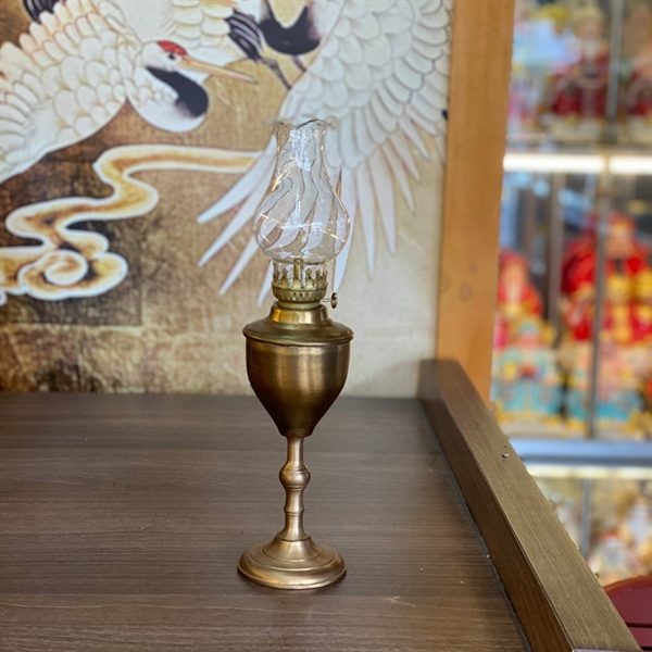 Đèn Dầu Đồng Vàng Dáng Giọt Lệ