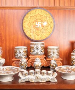 Bộ Thờ Gia Tiên Men Rạn Vẽ Vàng BTGTMRVV1