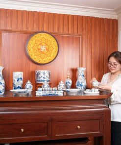Bộ Thờ Thần Linh Men Lam Vẽ Vàng