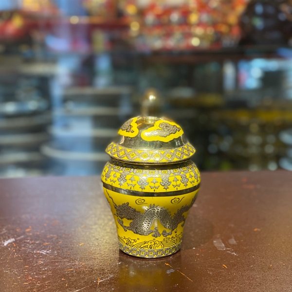 Chóe Thờ Sứ Men Vàng Kim Sa