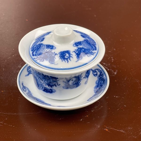Bát Sâm/ Bát Nước Rồng Men Lam