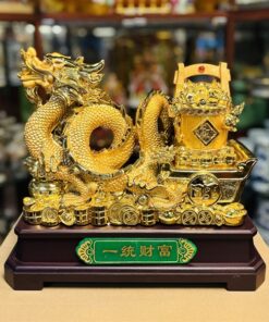 Tượng Rồng Phong Thủy Kéo Xô Tiền