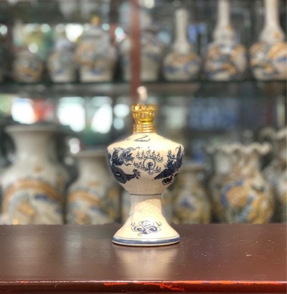 Đèn Dầu Men Rạn Vẽ