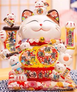 Mèo Thần Tài Bát Phương Khai Tài 25cm