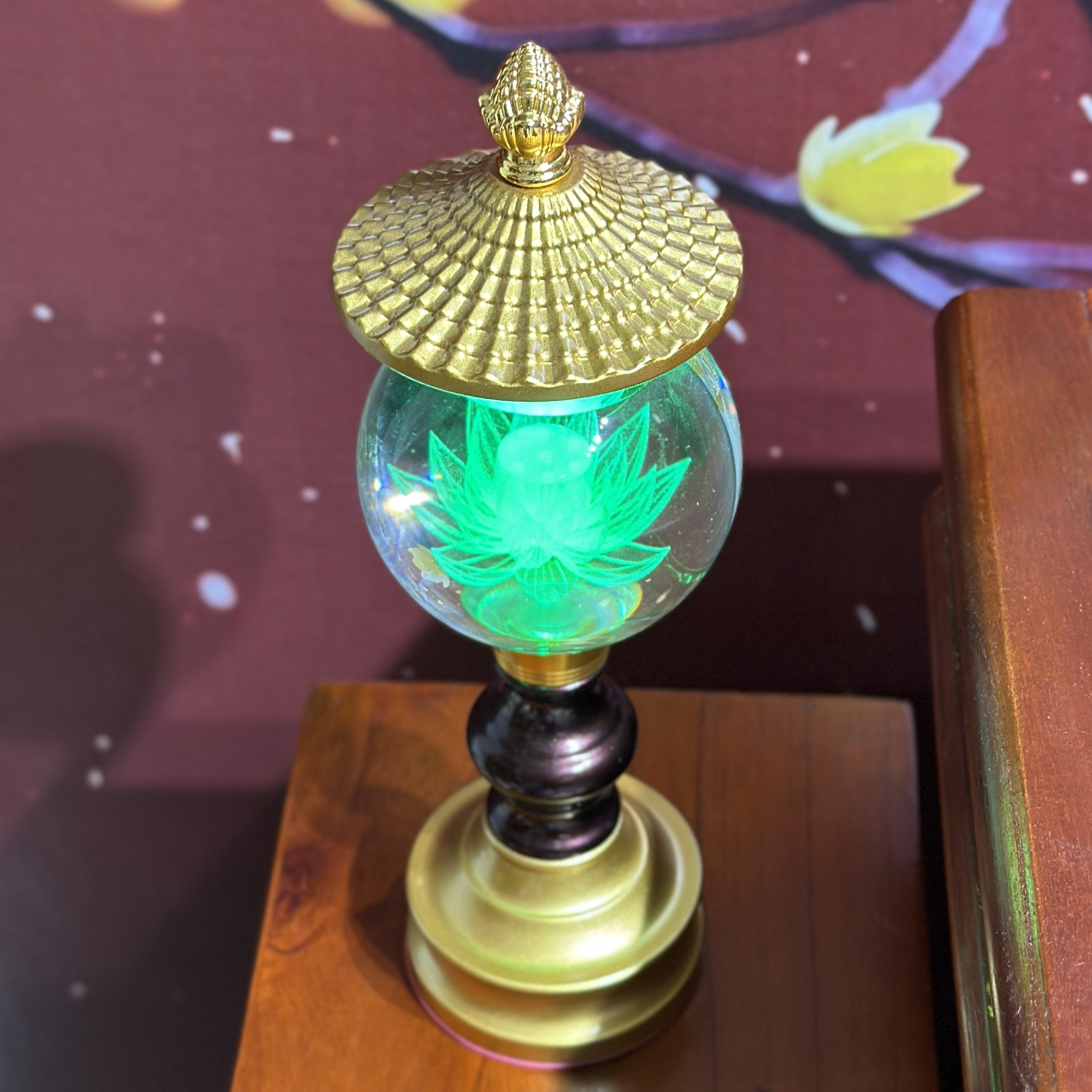 Đèn Thờ 1 Bông Chóp Cầu Hoa Sen