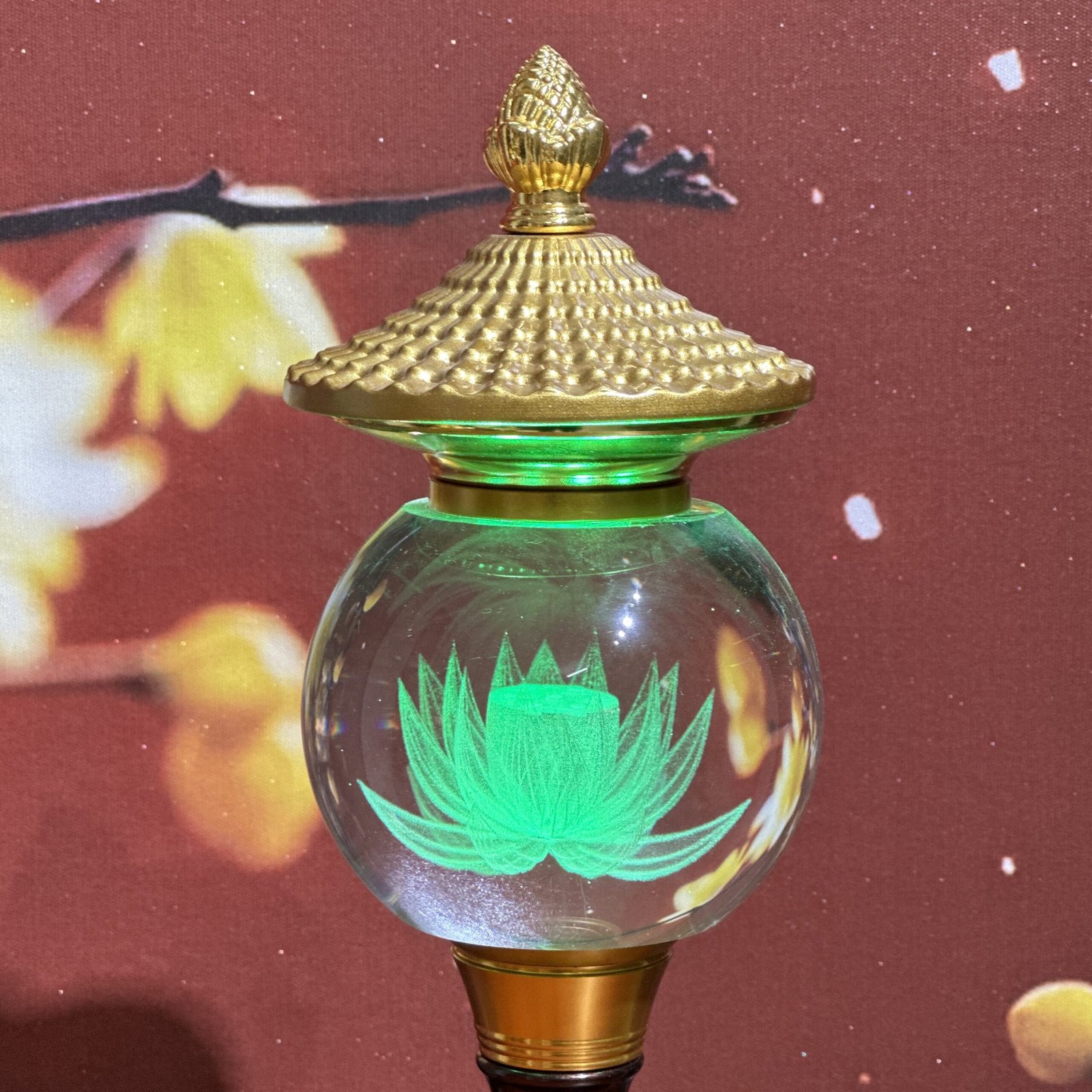 Đèn Thờ 1 Bông Chóp Cầu Hoa Sen