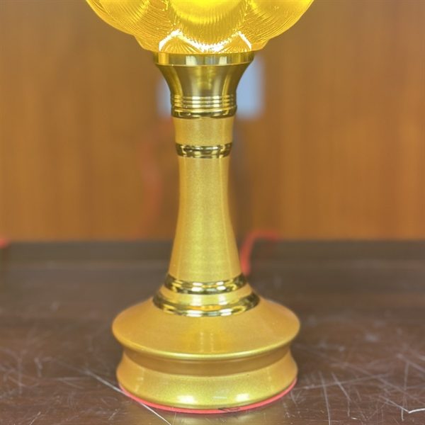 Đèn Thờ Hoa Sen 1 Bông Lưu Ly Thân Hợp Kim