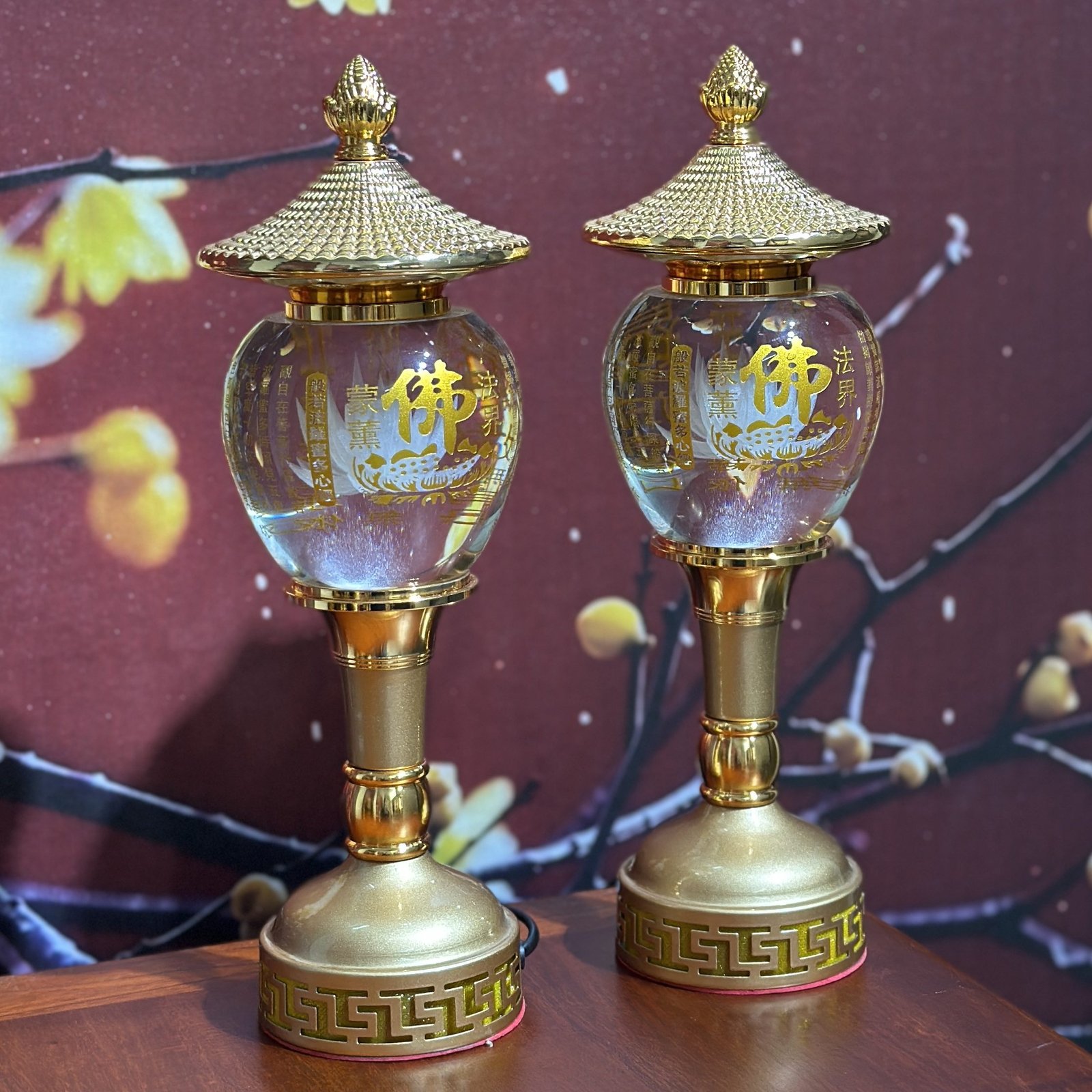 Đèn Thờ 1 Bông Chóp Cầu Hoa Sen Cao Cấp