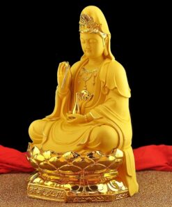 Tượng Phật Bà Quan Âm Composite Vàng