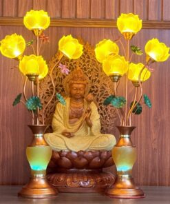 Đèn Thờ Hoa Sen Lưu Ly Thân Ngọc A23