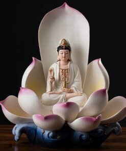 Tượng Quan Âm Ngồi Tọa Sen Sứ Đức Hóa