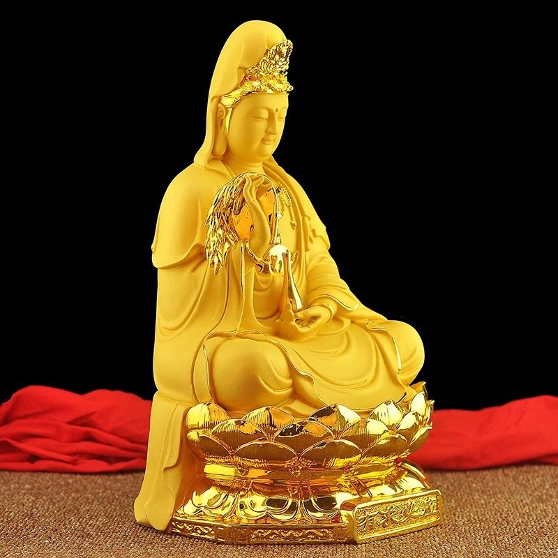Tượng Phật Bà Quan Âm Composite Vàng