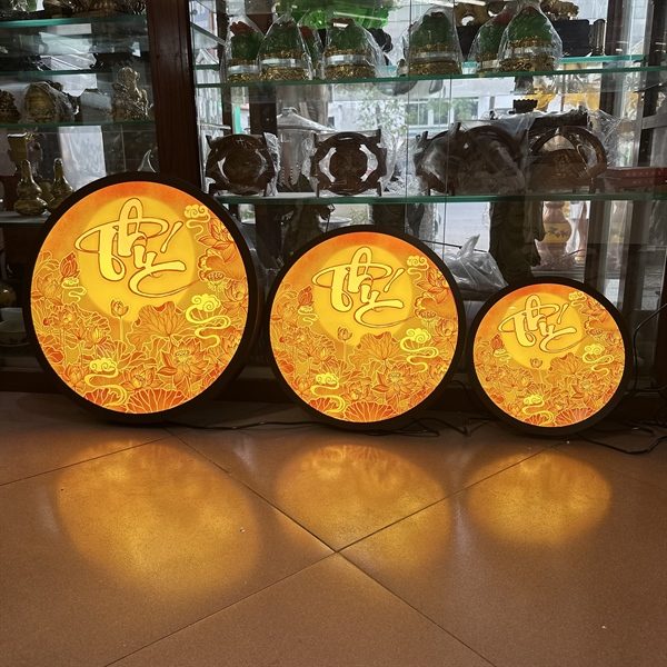 Đèn Hào Quang Tranh Trúc Chỉ Chữ Phúc