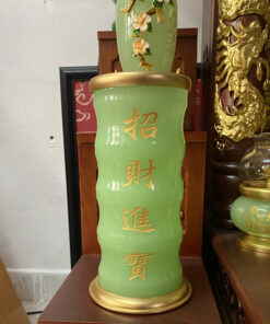 Ống Hương Lưu Ly Xanh Bọc Đồng
