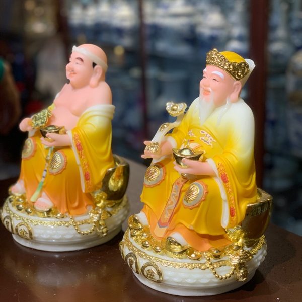 Tượng Thần Tài Thổ Địa Đá Vàng TD10