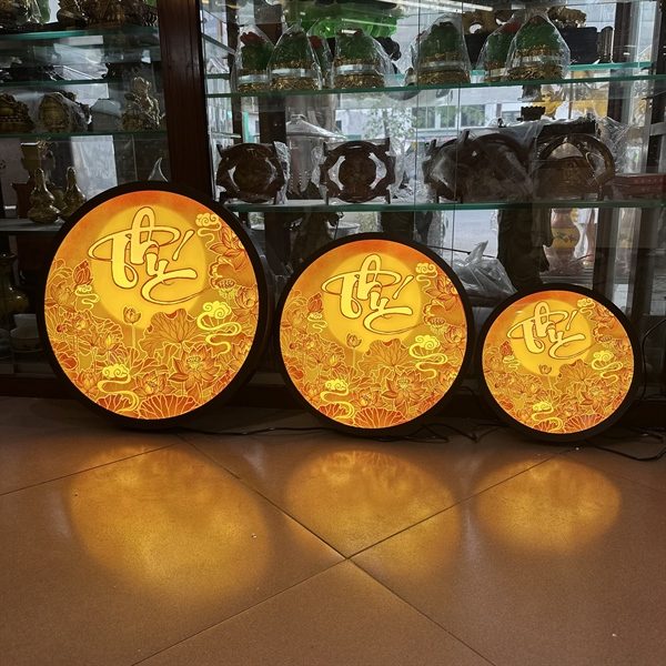 Đèn Hào Quang Tranh Trúc Chỉ Chữ Phúc