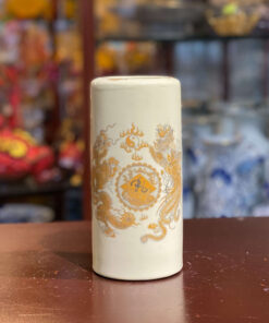 Ống Hương Men Vàng Ngà