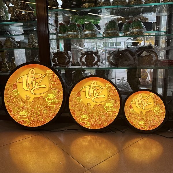 Đèn Hào Quang Tranh Trúc Chỉ Chữ Phúc