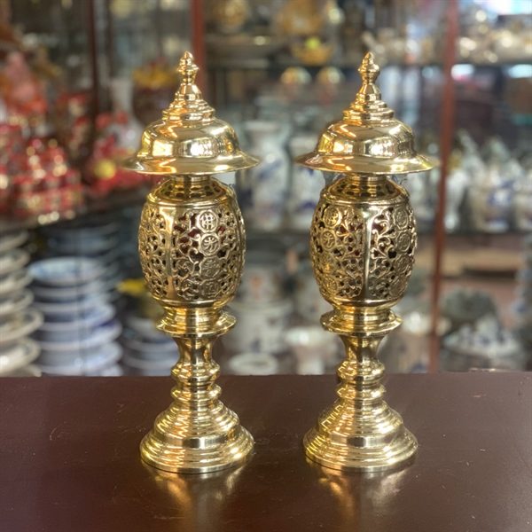 Đèn Thờ Quả Dứa Đồng Vàng