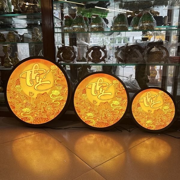 Đèn Hào Quang Tranh Trúc Chỉ Chữ Phúc