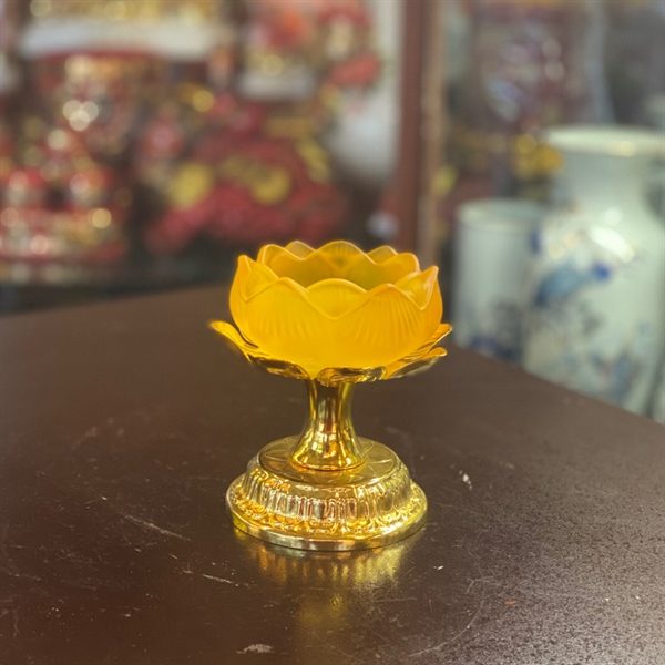 Chân Nến Thờ Hoa Sen Lưu Ly