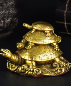 Tượng Rùa Cõng Nhiều Con Đồng Phong Thủy